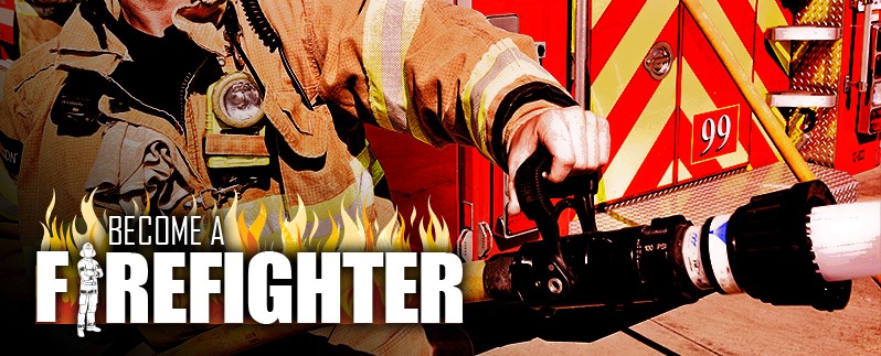 Become a firefighter banner.