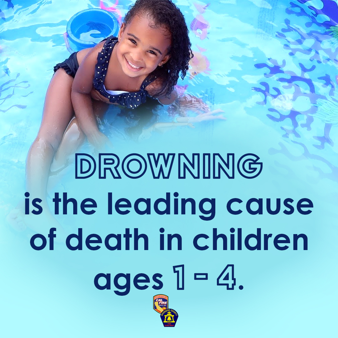 Drowning is the leading cause of death in children ages 1 - 4. 
