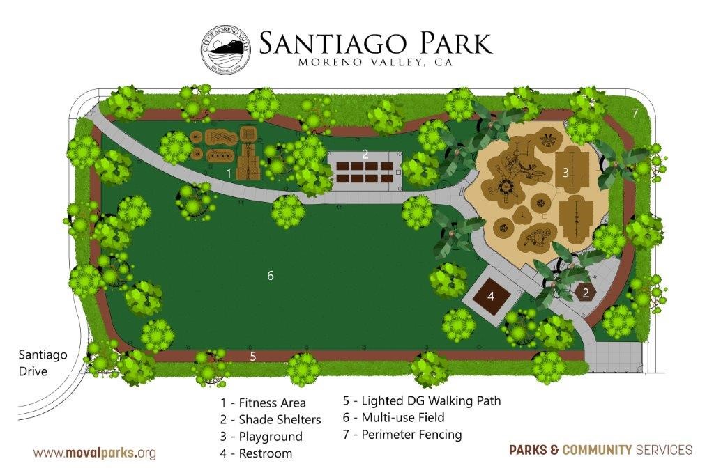 Santiago Park map