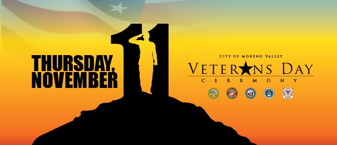 Veterans Day Ceremony Thursday, November 4.