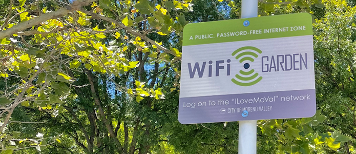 WiFi Garden sign.