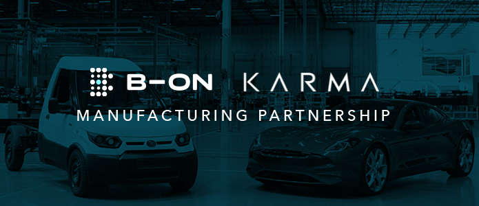 B-ON KARMA manufacturing partnership banner