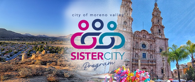 Sister City program banner with photo of San Juan de los Lagos.