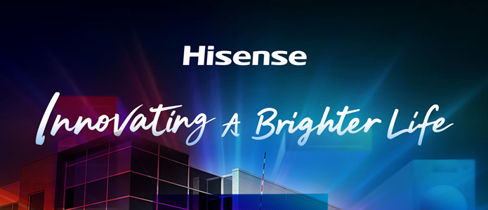 Hisense news realease banner: Innovating a brighter life