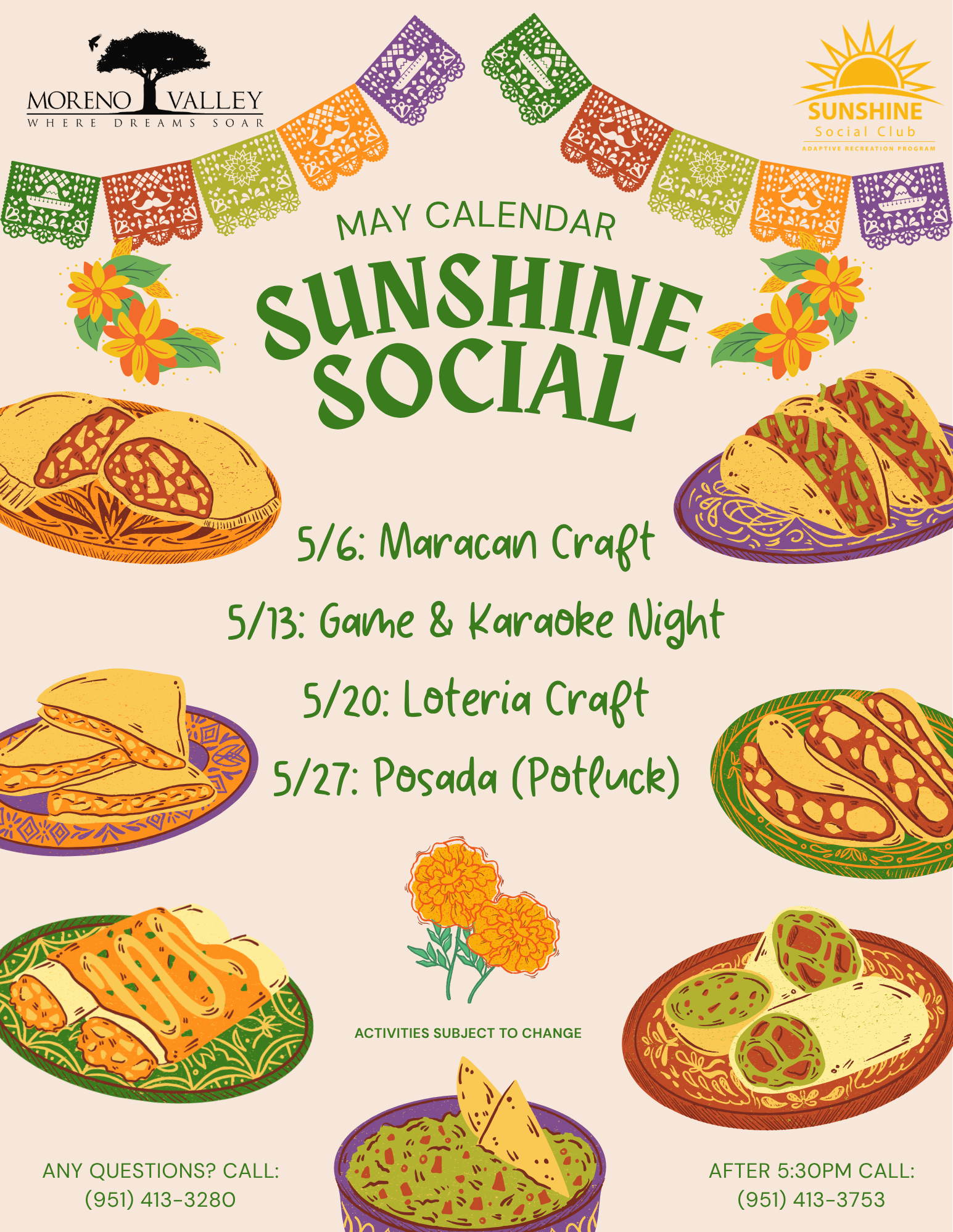 Sunshine Adaptive Program Calendar
